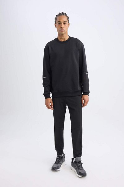 DeFacto Hanorac sport simplu de bază DeFactoFit Standard Fit Crew Neck E0073AX24WN