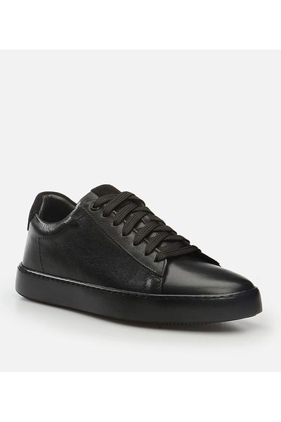 Hotiç Pantofi casual negri din piele pentru bărbați