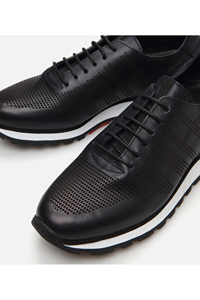 Hotiç Men's Leather Navy Blue Sports Shoes