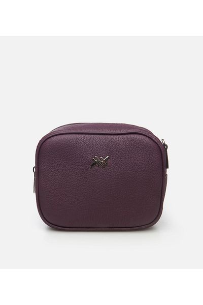Hotiç Geantă mini (crossbody) din piele mov pentru femei