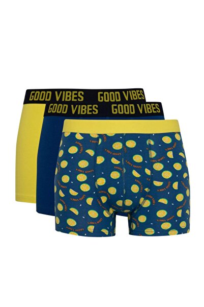 DeFacto Regular Fit Desenli 3lü Boxer C3284AX24WN