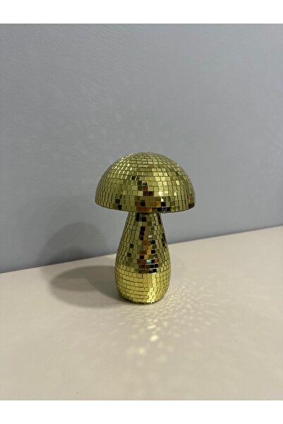 BESSE HOME DEKORATİF DİSKO TOPU MANTAR 18 CM - GOLD