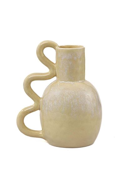 Ella Home Italia Ghiveci Vaza, Ceramica, Crem, 22cm