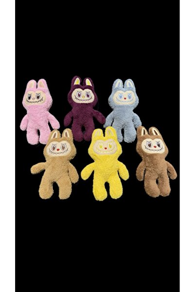 Işık kasabası Labubu 38 Cm Canavar Büyük Boy Sarı Toys Heyecan Verici Macaron Canavarlar Peluş