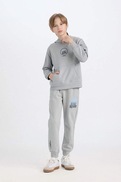 DeFacto Pantaloni de sport imprimați cu talie elastică pentru băiat D3012a824wn