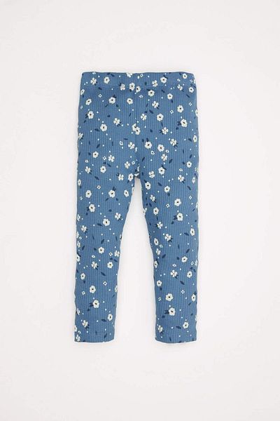 DeFacto 2-teiliges Set für Babys, Mädchen, Blumen-Sweatshirt, Oberteil, elastische Taille, lange Leggings, unten D5147A524WN