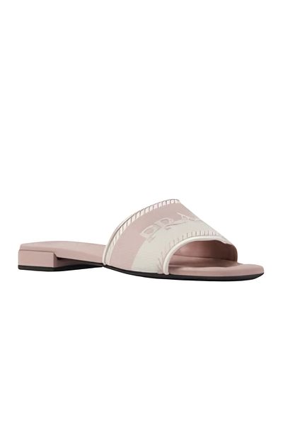 Prada Sport Logo Flat Slide Sandals