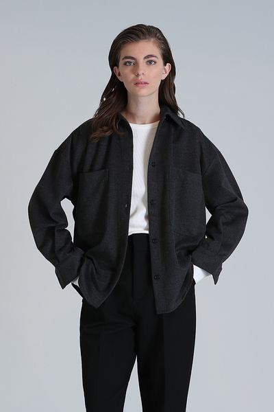 Lufian Chelsea Anthracite Women's Shirt - Regular Fit