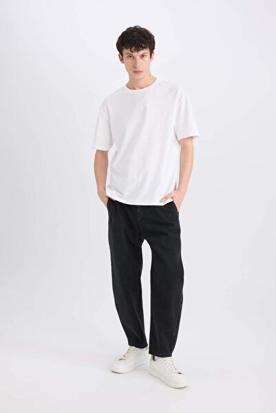 DeFacto Relaxed Slouchy Fit Havuç Kalıp Normal Bel Daralan Paça Jean Pantolon B8320AX24AU