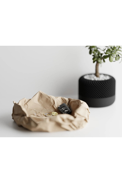 genomera Buruşturulmuş Kağıt Anahtarlık Kasesi