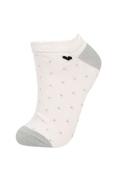 DeFacto Women's 3-Piece Cotton Booties Socks D1018Axns