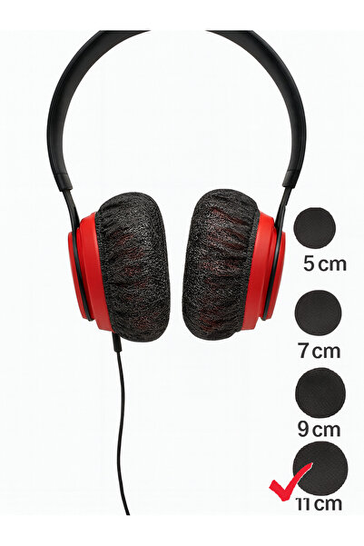 white guard Tek Kullanımlık Kulaklık Bonesi - Kulaklık Kılıfı ,Galoş (20'Li Paket) 11 cm (XL)Siyah