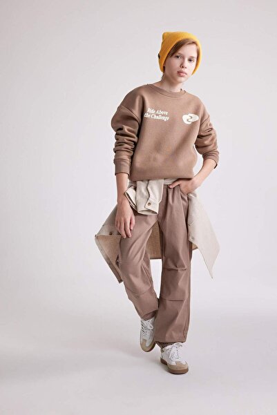 DeFacto Boy's Gabardine Jogger Pants - Pockets, Elastic Waist and Legs C7577A824Wn