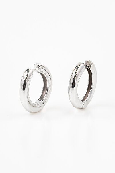 Bijuty Women's Vip Hoop Earrings - Silver Color - (with Surprise Gift)