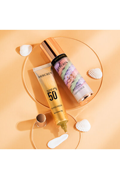 mercilen 3 Renkli Makyaj Bazı Ve Spf50 Güneş Kremi 2li Set