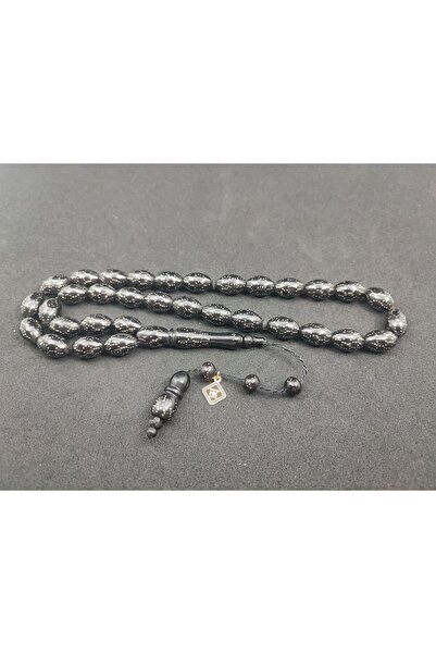 İskeçe Tesbih Hakan Kaya Usta Eseri 925 Ayar Gümüş Çakımlı İri Boy Kuka Serti...