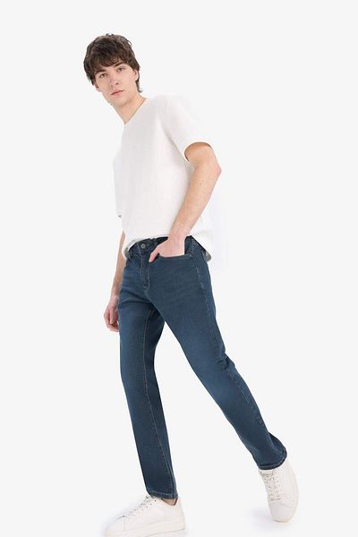 DeFacto Sergio Regular Fit Κανονική εφαρμογή Κανονική μέση με σωλήνα τζιν παντελόνι B4538AX24AU
