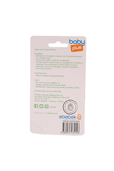 Baby Plus Bebek Tırnak Makası