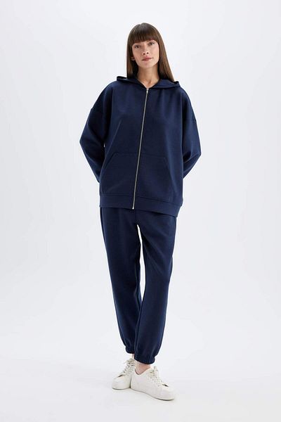 DeFacto Standard-Fit-Jogger-Jogginghose, Skuba-Tauchstoff mit elastischen Taillenbeinen und Taschen C6857ax24au