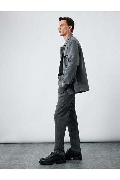 Koton Pantaloni slim din țesătură cu nasturi și buzunar