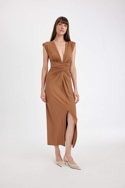 DeFacto Rochie maxi fără mâneci cu decolteu în V D5260AX24AU