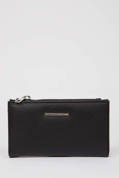 DeFacto Women's Zippered Faux Leather Wallet D6853Axns