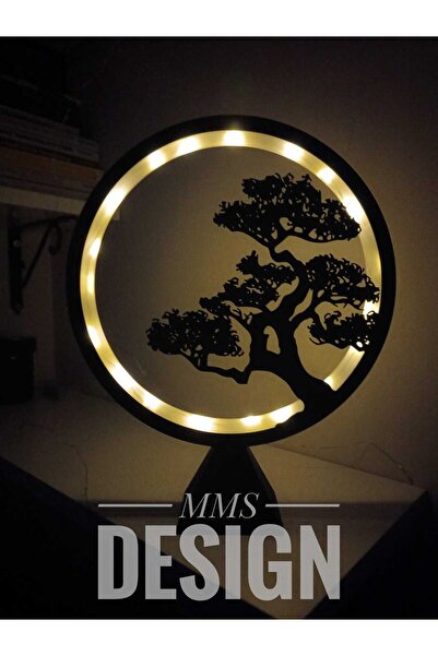 MMS DESİGN Desenli Led Işıklı Dekoratif Aydınlatma Çember Ring Gece Lambası