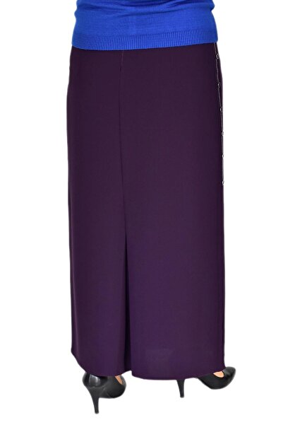 LİNAVİS Fusta lungă pentru femei - cu fantă închisă, lanț cu nasturi 220 BGL-ST03784