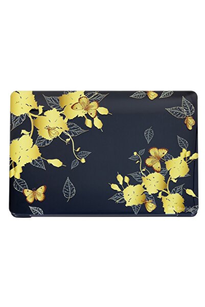 SyncCase Huawei Kılıf Matebook D15 Kılıf (2019-2020-2021-2022 YILI) Ile Uyumlu Kristal Flower01nl Kapak Kılıf