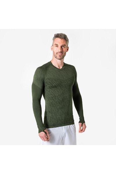 Decathlon Kipsta Adult Long Sleeve Thermal Top Underwear - Khaki - Keepdry - Football Underwear