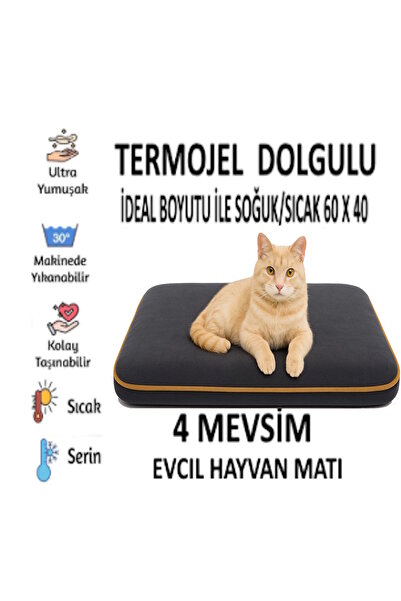optimal&prime 4 Mevsim Termojel (60X40CM) Kedi/ Köpek Matı, Sıcak Veya Soğuk Kullanılabilen Minder Yatak