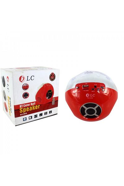 DLC مكبر صوت ملون بتقنية بلوتوث DLC-SP20 أحمر/شفاف