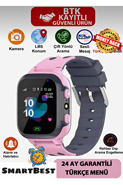 Smart Çocuklar Için Yeni Model Sim Kartlı Konum Takip Ortam Dinleme Özellikli Akıllı Çocuk Saati