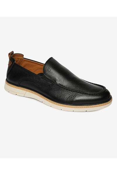 Greyder Pantofi casual pentru bărbați din piele naturală neagră 4Y1UA64512