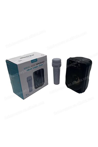 greatnice مكبر صوت لاسلكي بتقنية البلوتوث - مكبر صوت محمول مزود بإضاءة LED وصوت جهير عميق وصوت قوي GTS-2116