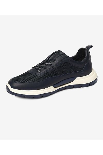 Greyder Erkek Lacivert Hakiki Deri Spor Ayakkabı 4Y1SA17362