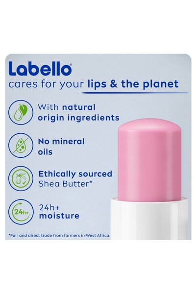 LABELLO Lip Balm Moisturising Lip Care Soft Rose 4.8g – Nourishes & Soft Tint