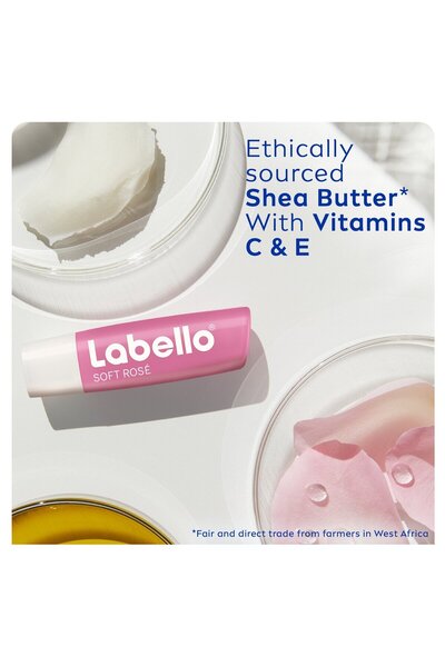 LABELLO Lip Balm Moisturising Lip Care Soft Rose 4.8g – Nourishes & Soft Tint