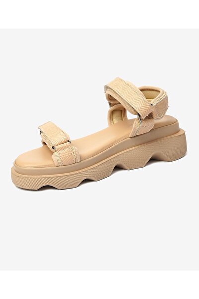 Greyder Kadın Krem Hakiki Deri Sandalet 4Y2WS59059