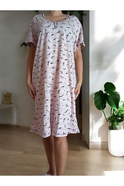 enmodaiçgiyim Rochie de damă cu model în dungi multicolore