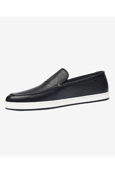 Greyder Erkek Lacivert Hakiki Deri Loafer Ayakkabı 4Y1CA63479