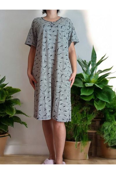 enmodaiçgiyim Rochie de damă cu model în dungi multicolore