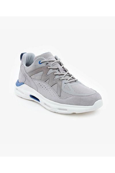Greyder Pantofi sport din piele naturală gri deschis pentru bărbați 5Y1SA18400