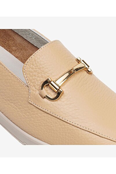 Greyder Kadın Vizon Hakiki Deri Loafer Ayakkabı 3Y2UA50724