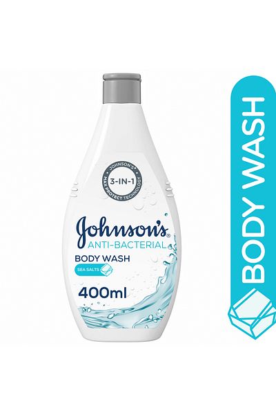 Johnson & Johnson Johnson's Body Wash Anti-Bacterial Sea Salts 400 ml Refreshing Cleanse & Germ Protection