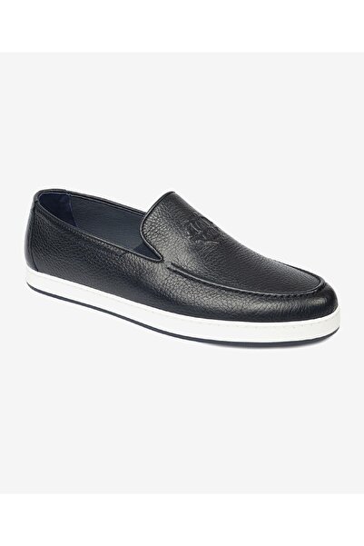 Greyder Erkek Lacivert Hakiki Deri Loafer Ayakkabı 4Y1CA63479