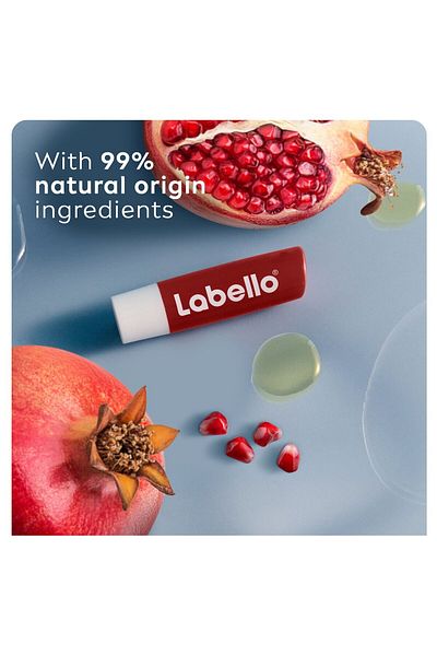 LABELLO Pomegranate Shine Lip Balm 4.8g – Moisturising Lip Care for Soft Lips