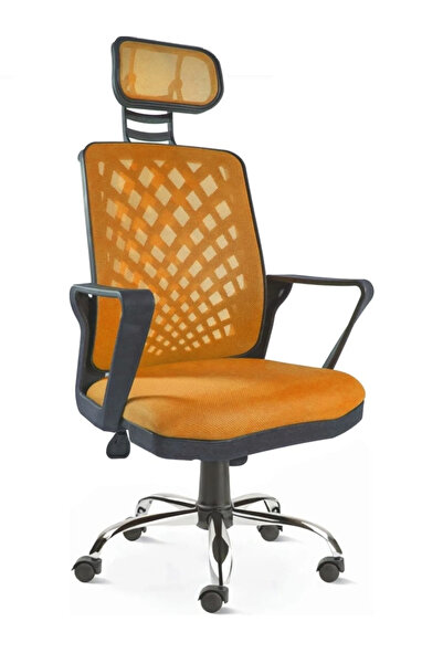 PORTERO DESIGN Kontez Ofis Büro Çalışma Koltuğu Öğrenci Sandalyesi Krom Ayak ...