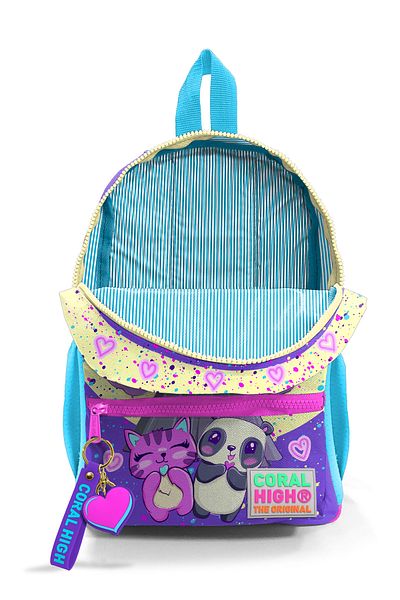 Coral High Little Nest Backpack Purple Pink Anime Girl Patterned Two Compartments 23535