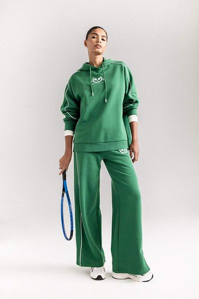 DeFacto Pantaloni de sport lungi cu picioare late, cu picioare late, D1705ax24au